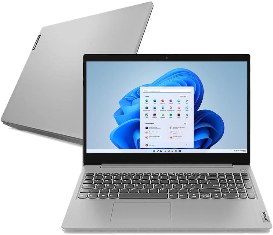 Notebook bom e barato para trabalhar: Notebook Lenovo IdeaPad 3i, Core i3 10110U, 4GB, SSD 256GB, 15.6", Windows 11