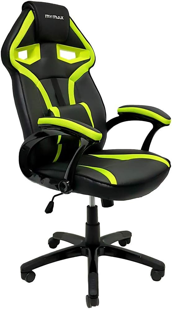 Cadeira Gamer MyMAX MX1 verde com preto