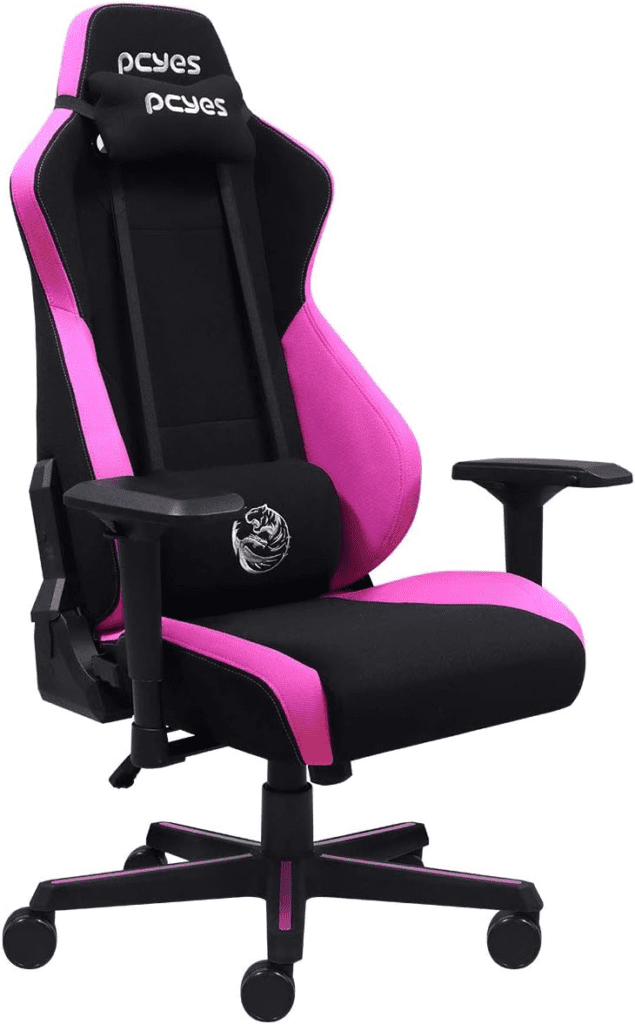 Cadeira gamer PCYES Mad Racer V8 Turbo - Cadeira gamer barata e rosa