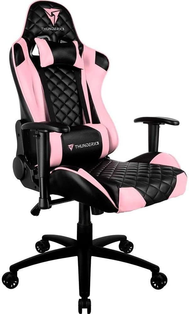 Cadeira gamer ThunderX3 TGC12 rosa e preto
