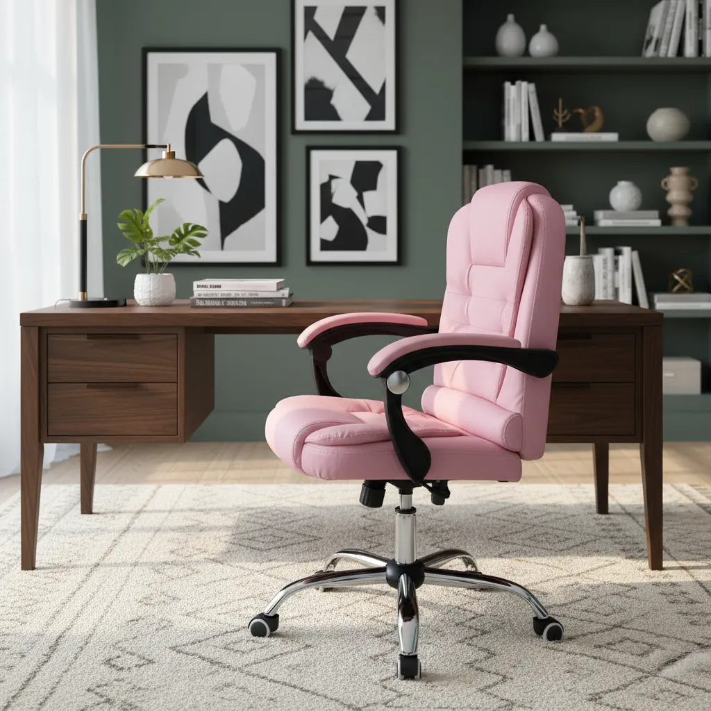 Cadeira de escritório rosa Max Union