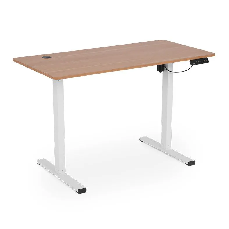 Mesa com regulagem de altura elétrica.