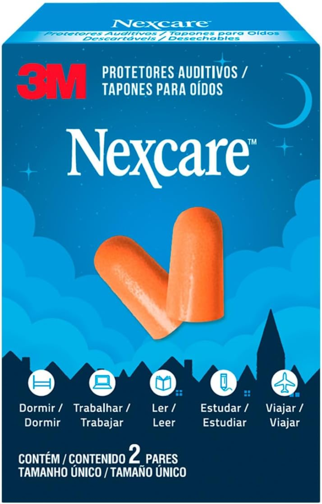 Tampão de ouvido de espuma Nexcare