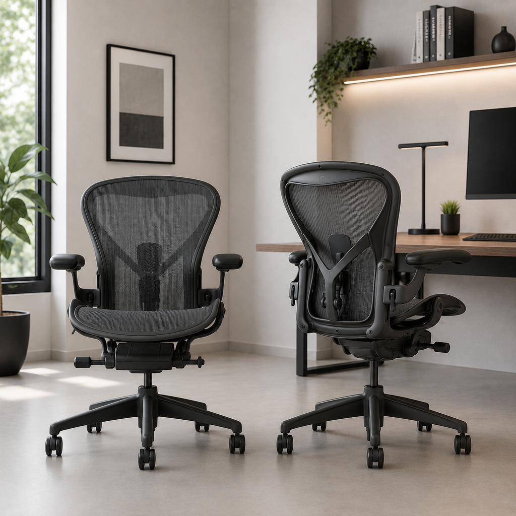 Herman Miller Aeron (frente e costas) - Melhor cadeira de escritório